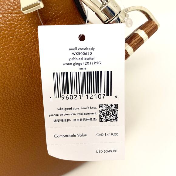 Kate Spade Rosie Small Crossbody Purse Warm Gingerbread Leather wkr00630 - Picture 8 of 8